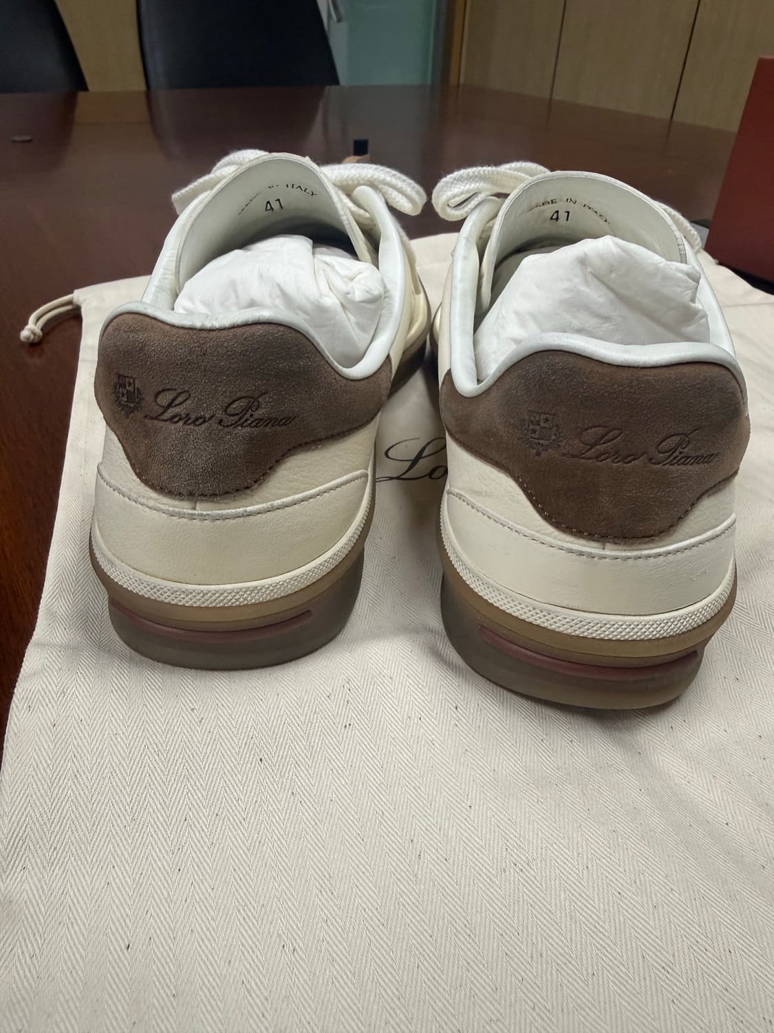 [41] 로로피아나 테니스 스니커즈 아이보리 상품이미지6