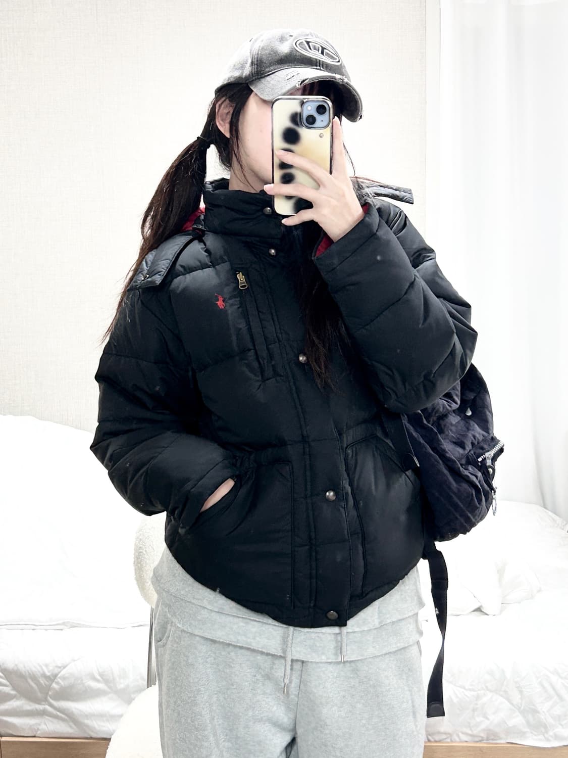 폴로 레드포니 블랙 패딩 상품이미지1