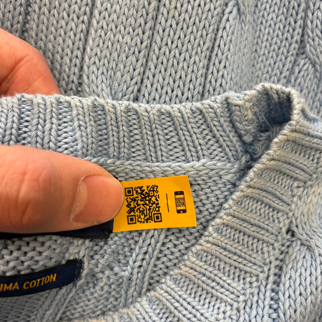 S 폴로랄프로렌 여성용 스카이블루 케이블 반팔 니트 상품이미지5