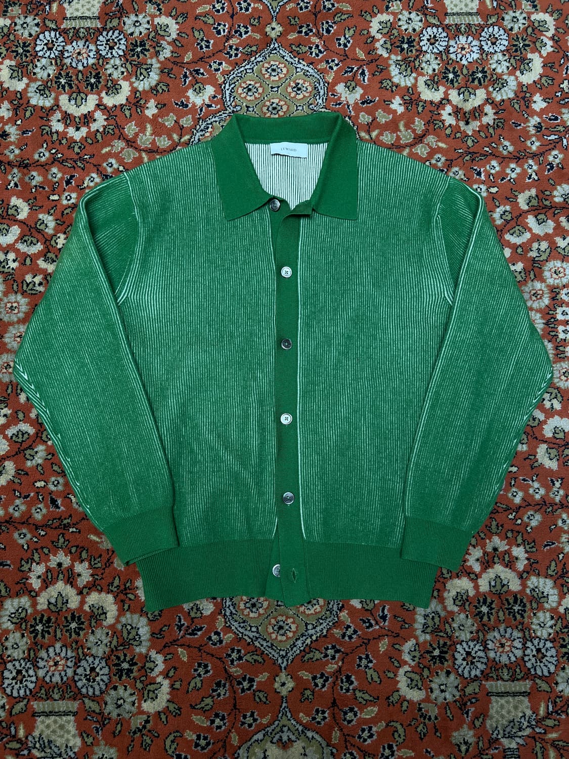 [105] 르마드 그린 카라 가디건 3 상품이미지1