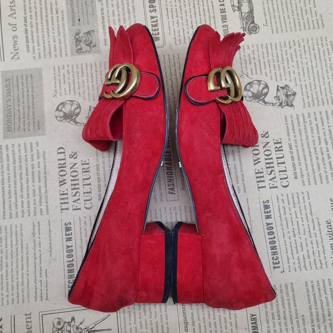 구찌 마몬트 스웨이드 로퍼 여성구두37 240 상품이미지5