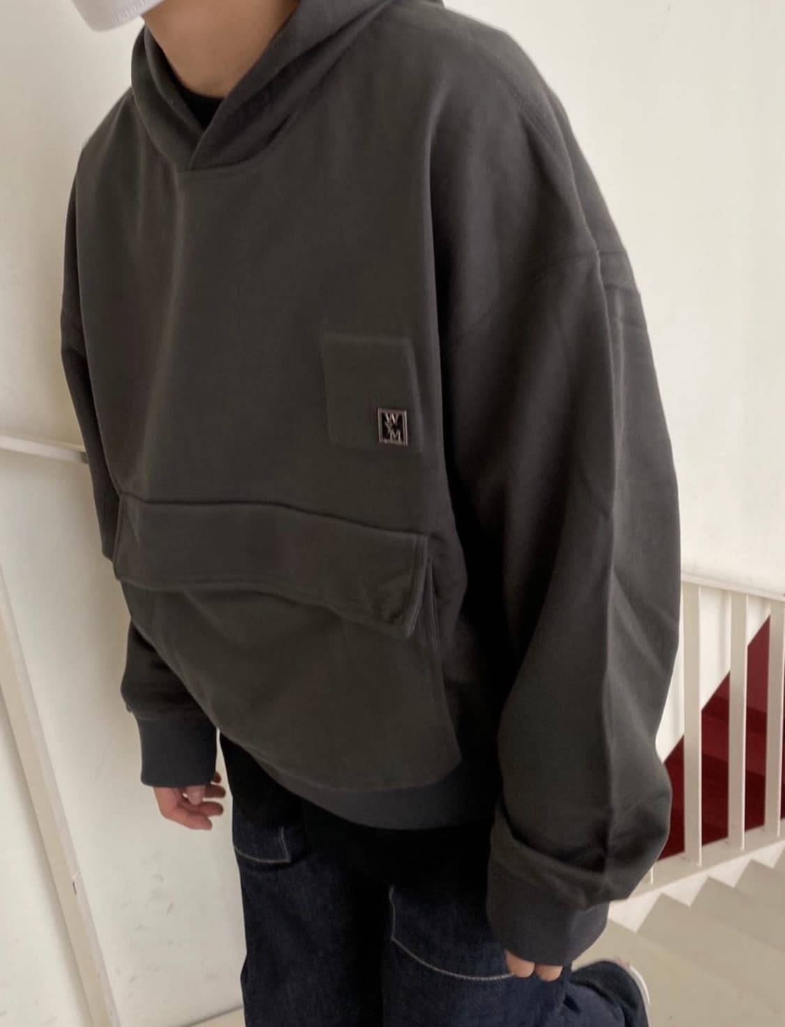 (48) 22fw 우영미 빅 포켓 후드티 그레이 상품이미지4