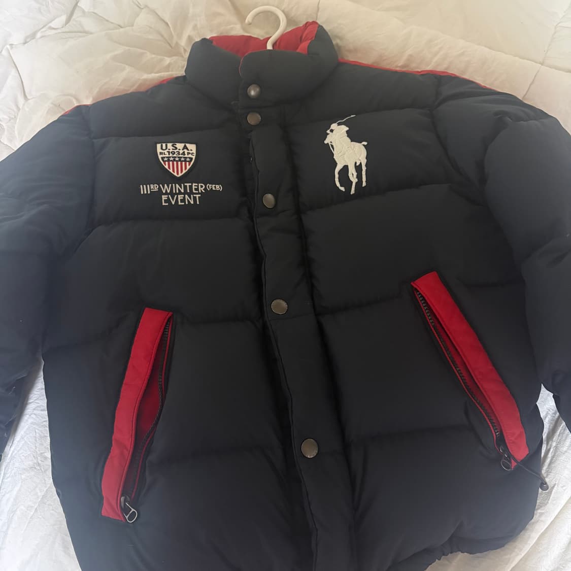 폴로 USA 빅포니 레이싱 패딩 M 상품이미지4