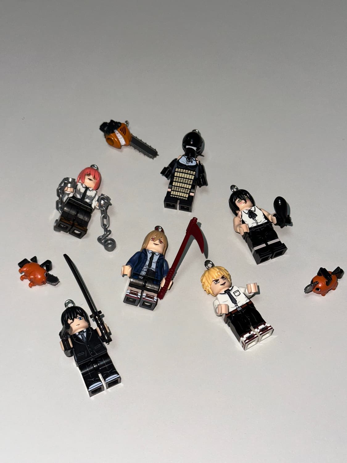 [주문제작] 체인소맨 레고 피규어 키링 에어팟 지갑 열쇠고리 상품이미지1