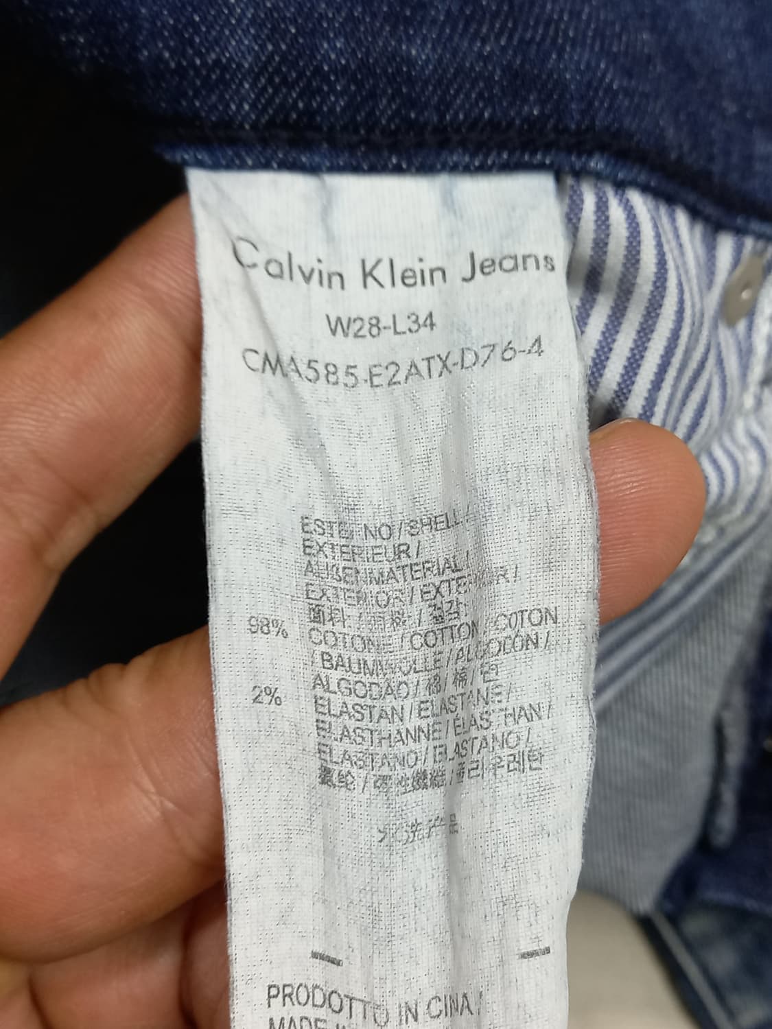 28 Calvin Klein 워싱 스판 슬림일자진 28-956 상품이미지9