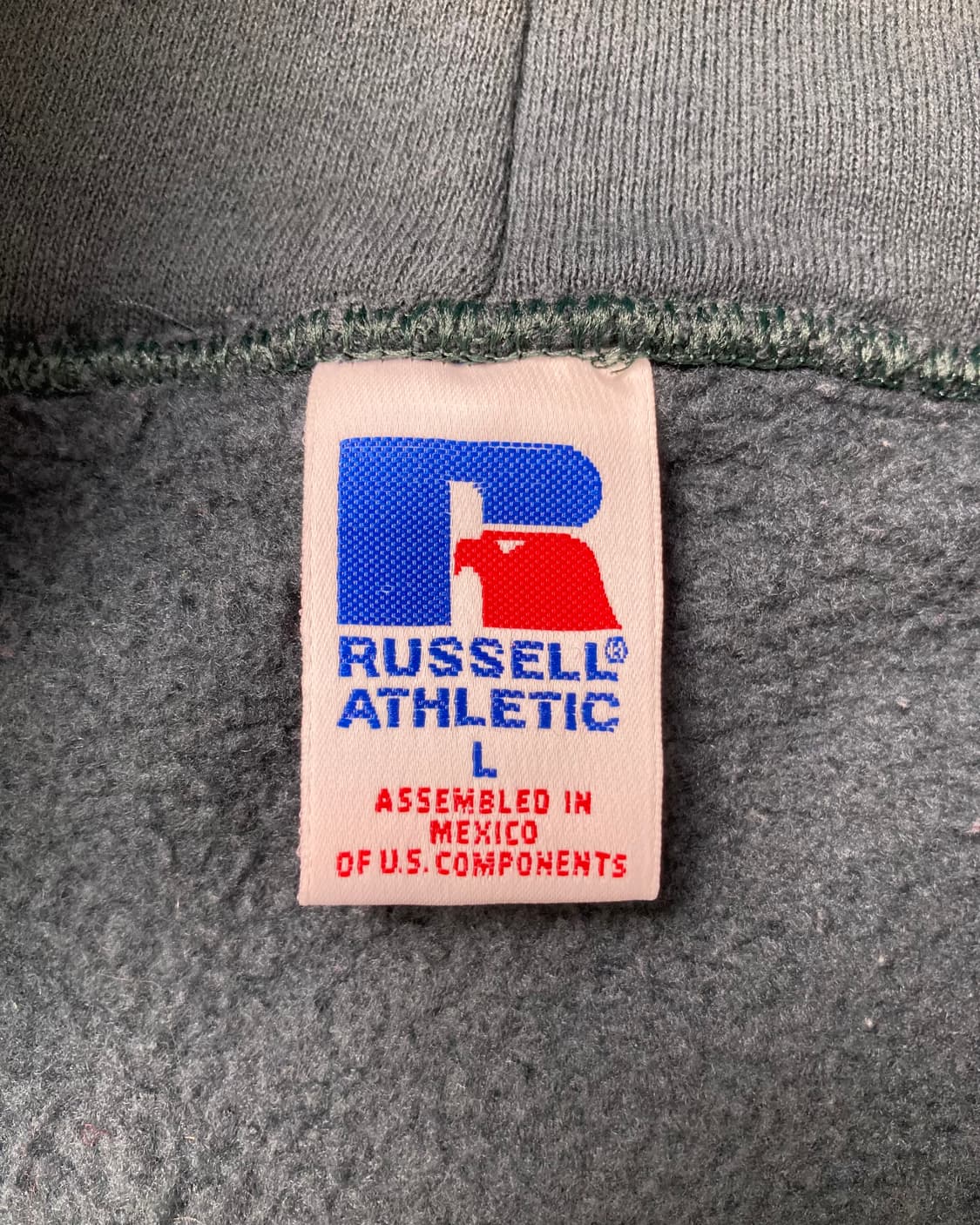 90s Russell Zip Up Hoodie (sage green) 상품이미지3