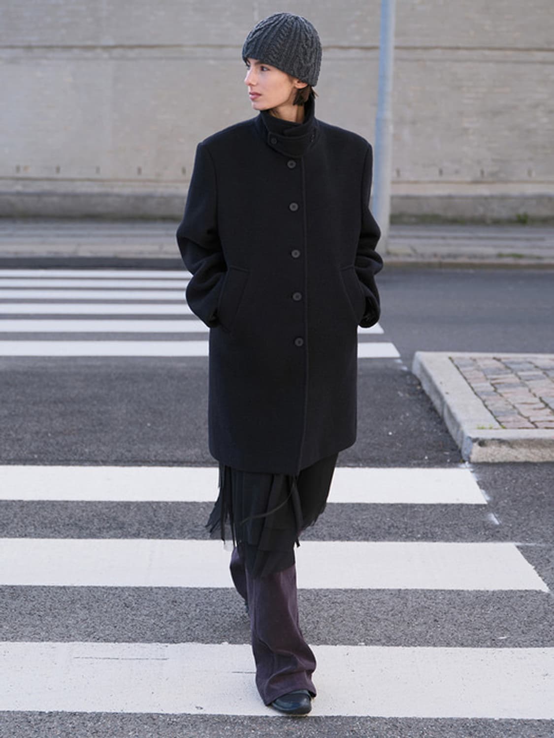 OVERSIZED SINGLE COAT (DARK NAVY) 상품이미지1