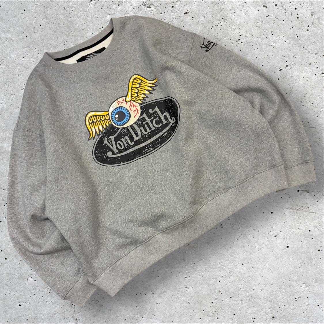 [2XL] 본더치 윙아이 눈알 로고 맨투맨 그레이 C594 상품이미지1