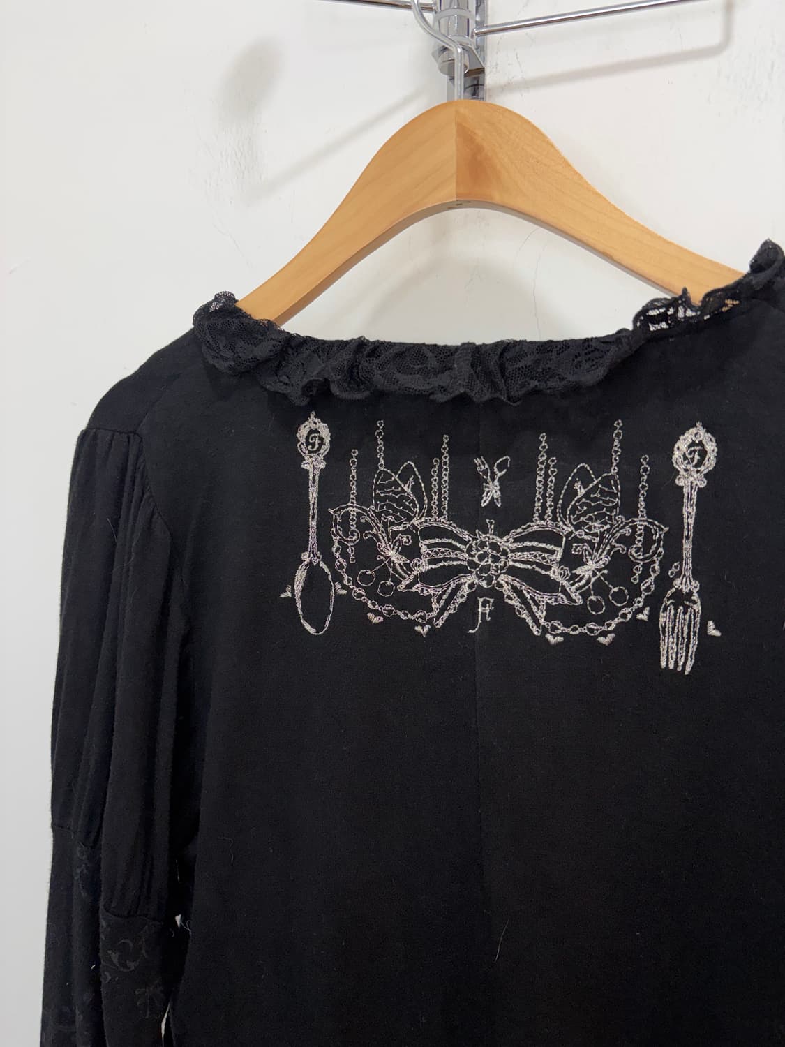 h.naoto frill 에이치나오토 레이스 고딕 히메갸루 티셔츠 가디건 상품이미지5