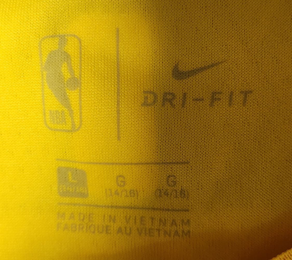 나이키 레이커스 23번 농구 유니폼 옐로우 14-16 (95추천해요) 상품이미지5