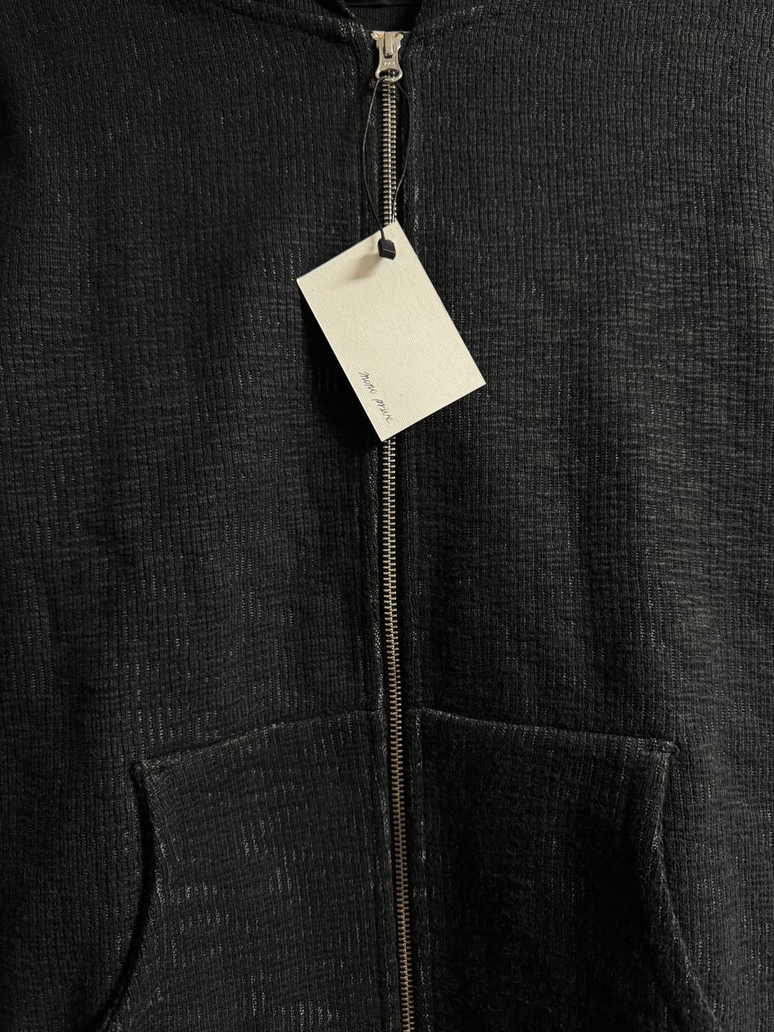 [새상품] Textured Hoodie Zip Black 1 size 상품이미지6