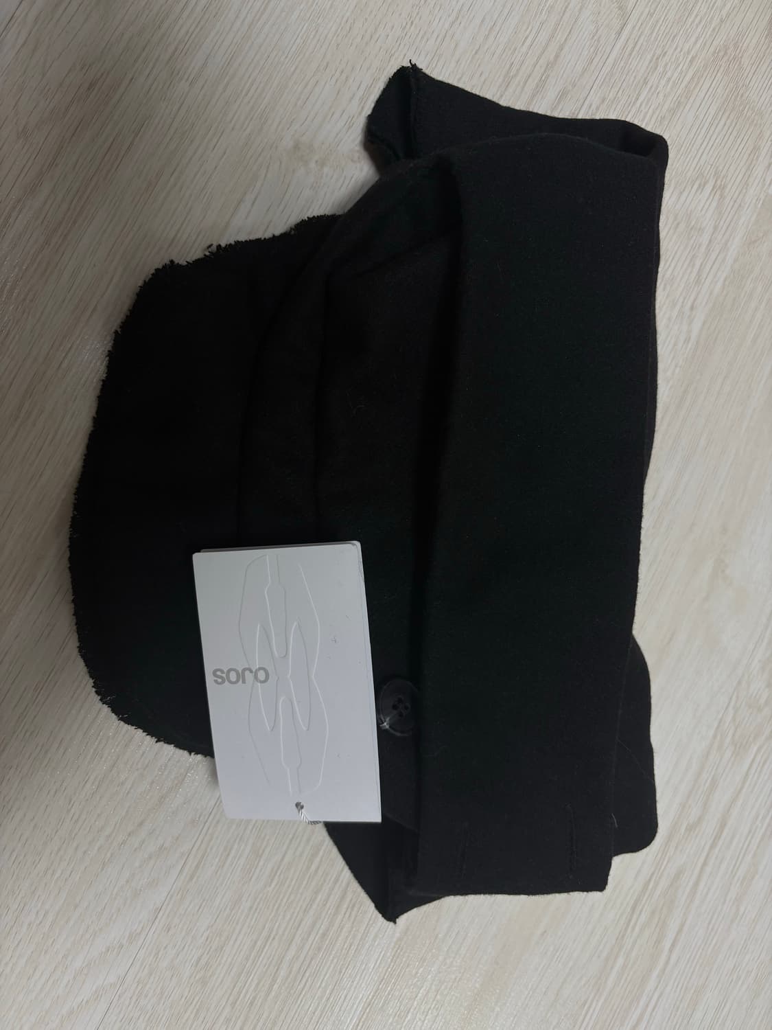 OJOS Scarf Veil Wool Cap / Black 상품이미지7