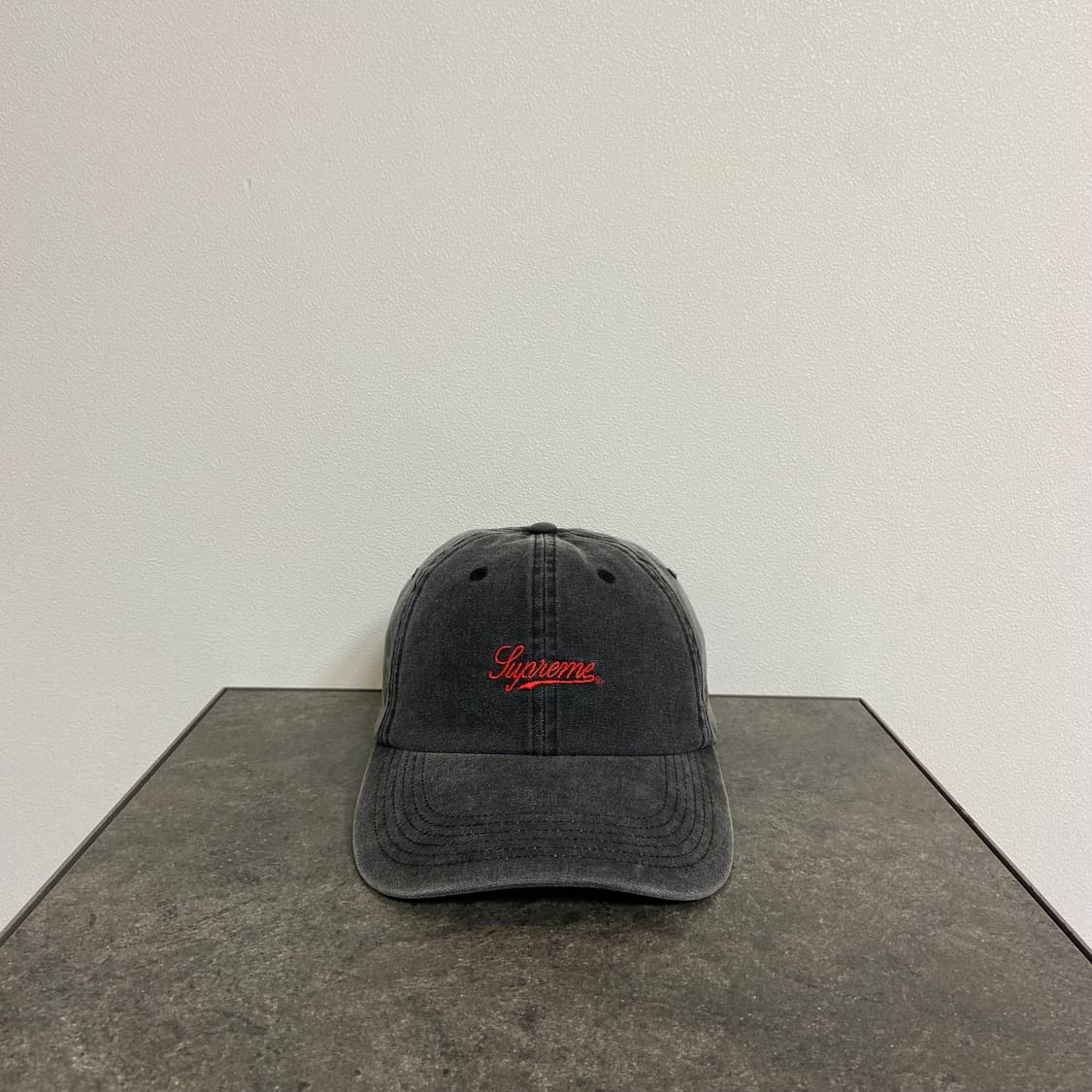 (OS) 슈프림 6패널 볼캡 모자 피그먼트 블랙 상품이미지1