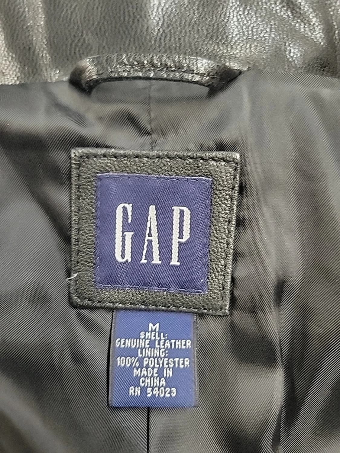 올드 갭 빈티지 블랙 레더 자켓 상품이미지4