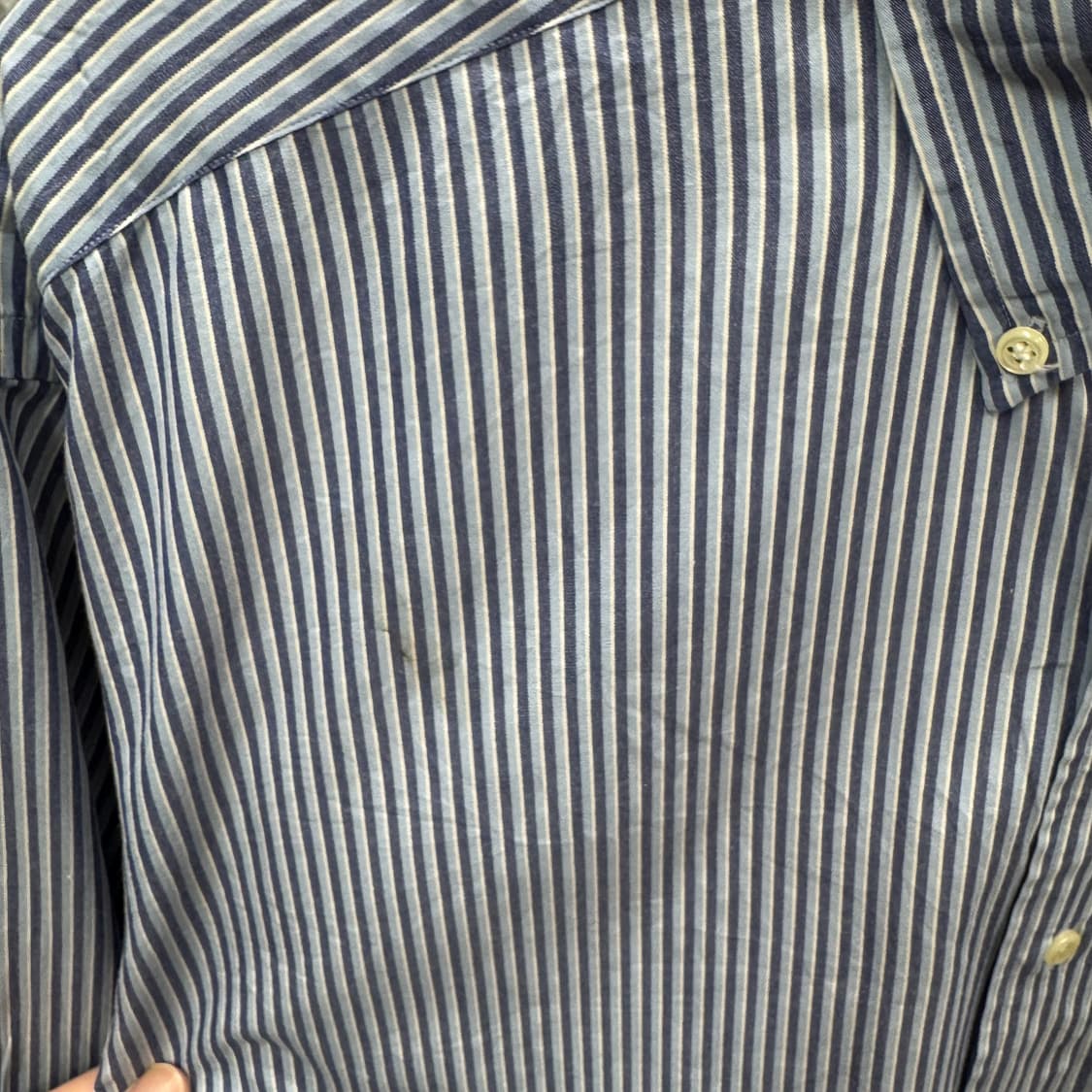 폴로 랄프로렌 스트라이프 긴팔 셔츠 스카이블루 포니 로고 포인트 블루 상품이미지8