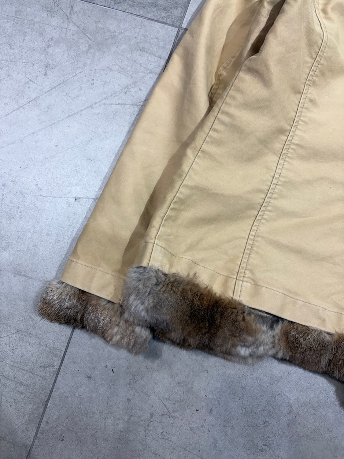 일본 빈티지 베이지 코튼 퍼 무스탕 자켓 상품이미지9