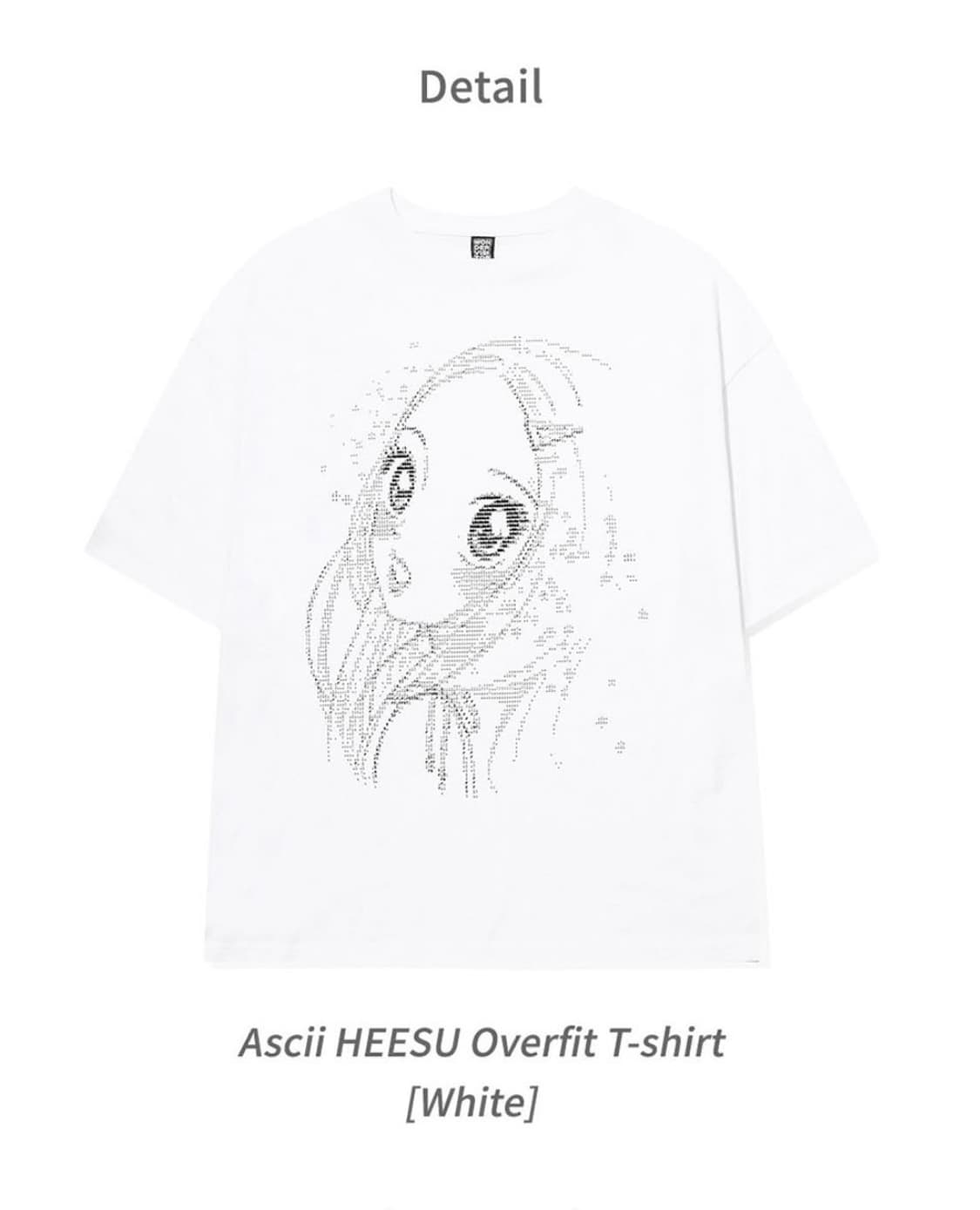 원더비지터Ascii Heesu Overfit T-shirt [White] 상품이미지2
