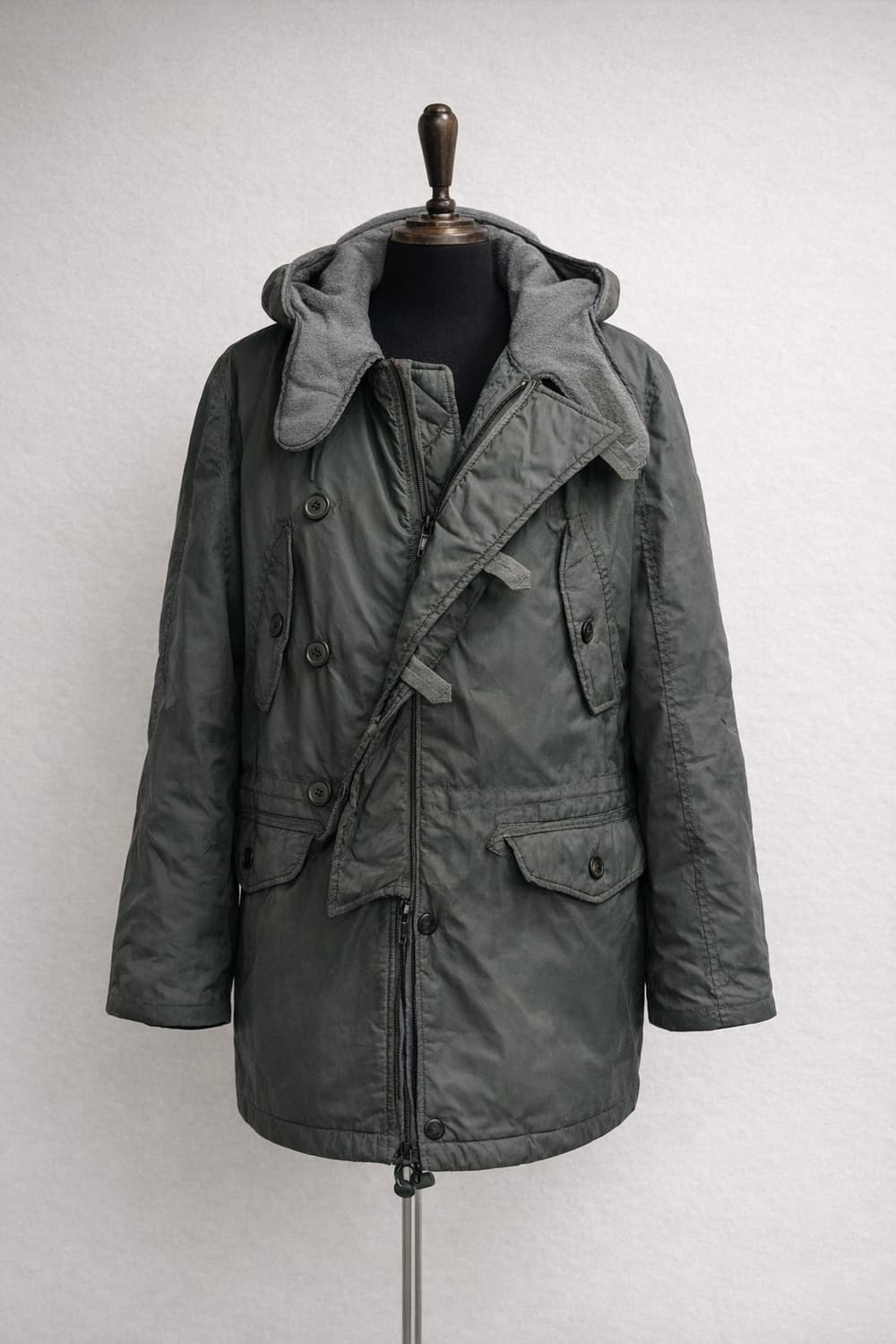 Issey Miyake MEN 퀼팅 라이너 후드 코트 상품이미지2