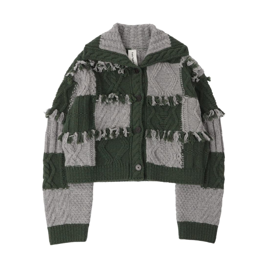 Lucky Marche 22fw 패치워크 니트 가디건 상품이미지1