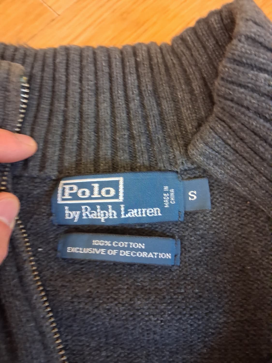 폴로 랄프로렌 반짚업 니트 S(95~100) 상품이미지2