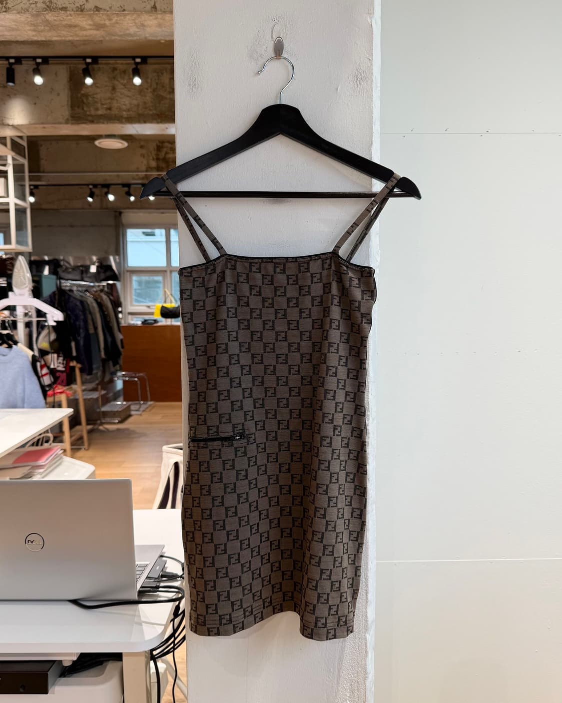 펜디 브라운 주카 슬리브리스 원피스  상품이미지2