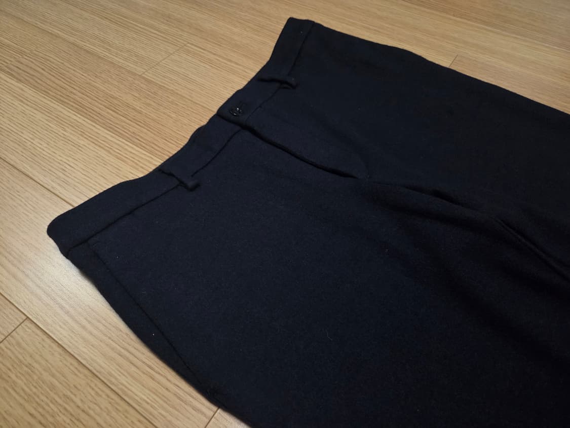 마에스트로 멜란지 울 슬랙스 팬츠 네이비 상품이미지2