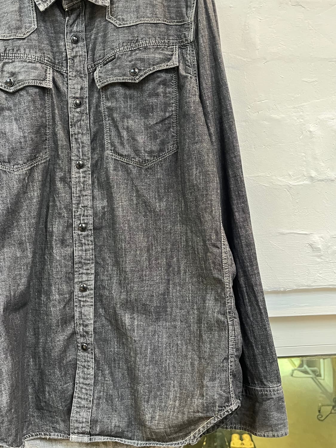 G-Star Raw 웨스턴 흑청 데님 셔츠 M 상품이미지6