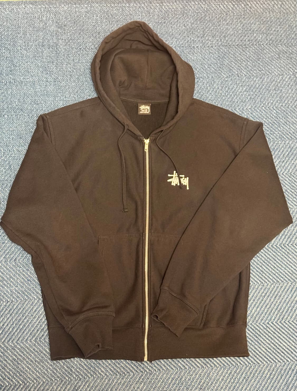 스투시 베이직 로고 후드집업 M 상품이미지1