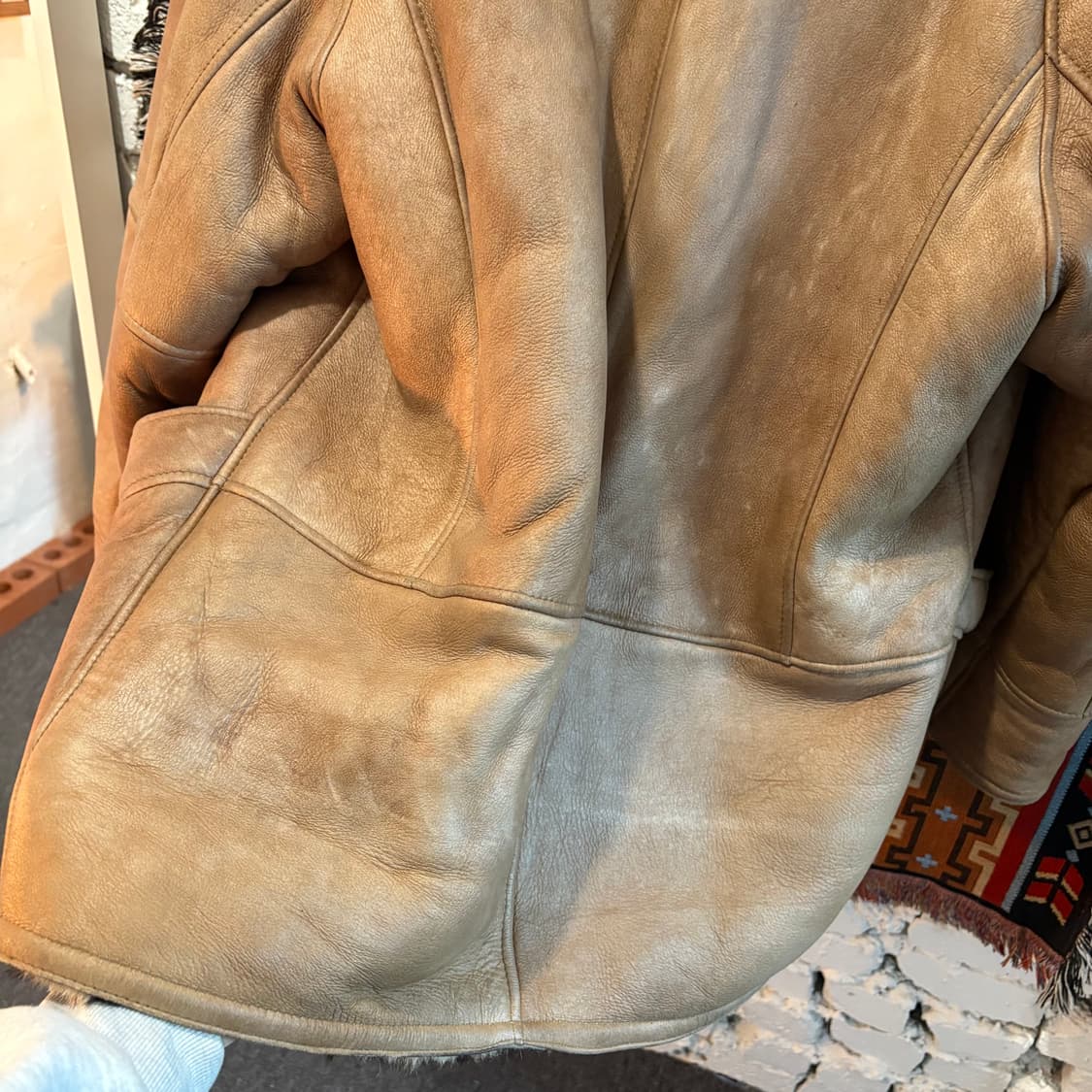 양가죽,양털100% 롱 무스탕 자켓 상품이미지7