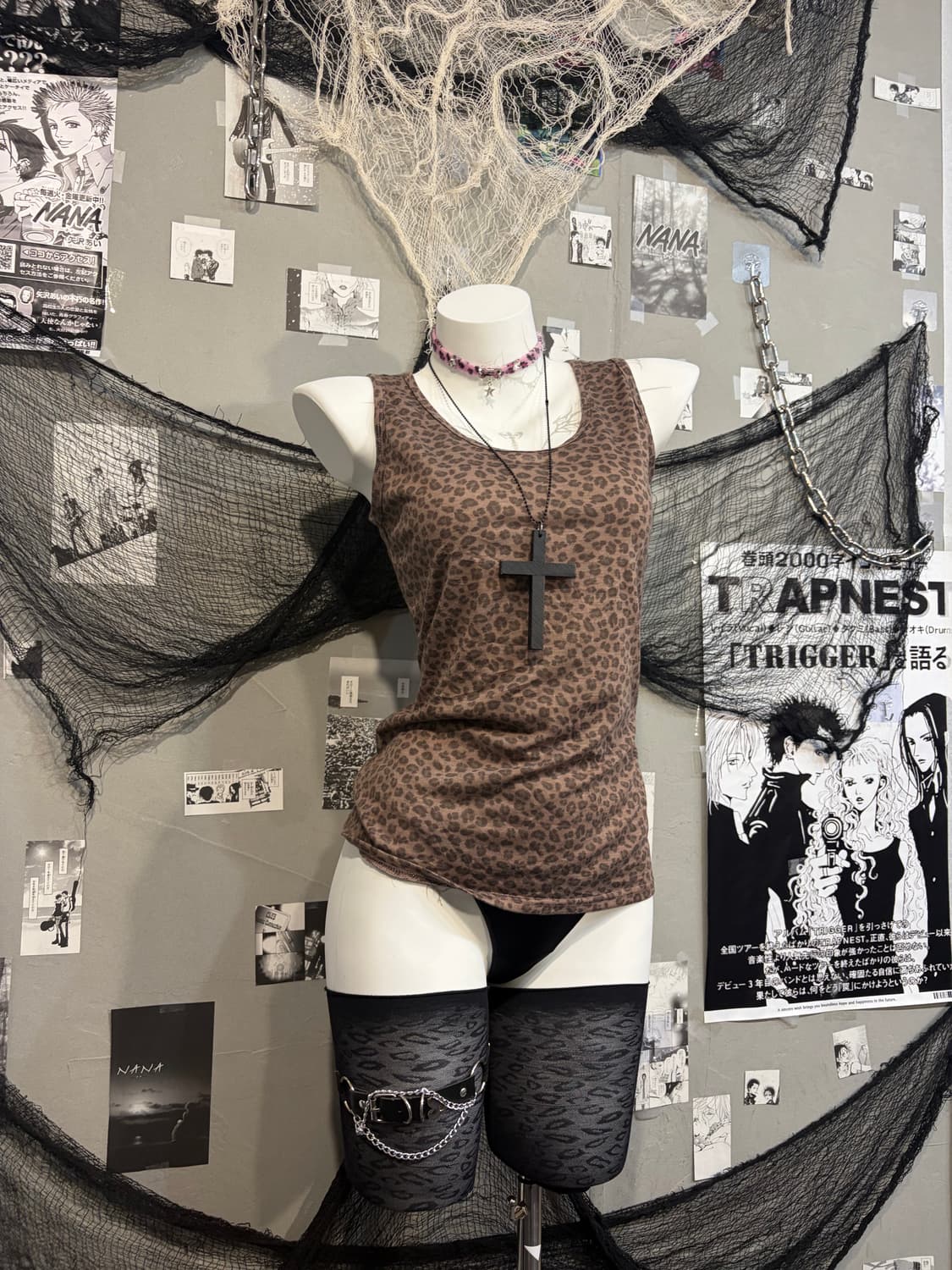 Onegyaru Leopard sleeveless 상품이미지6