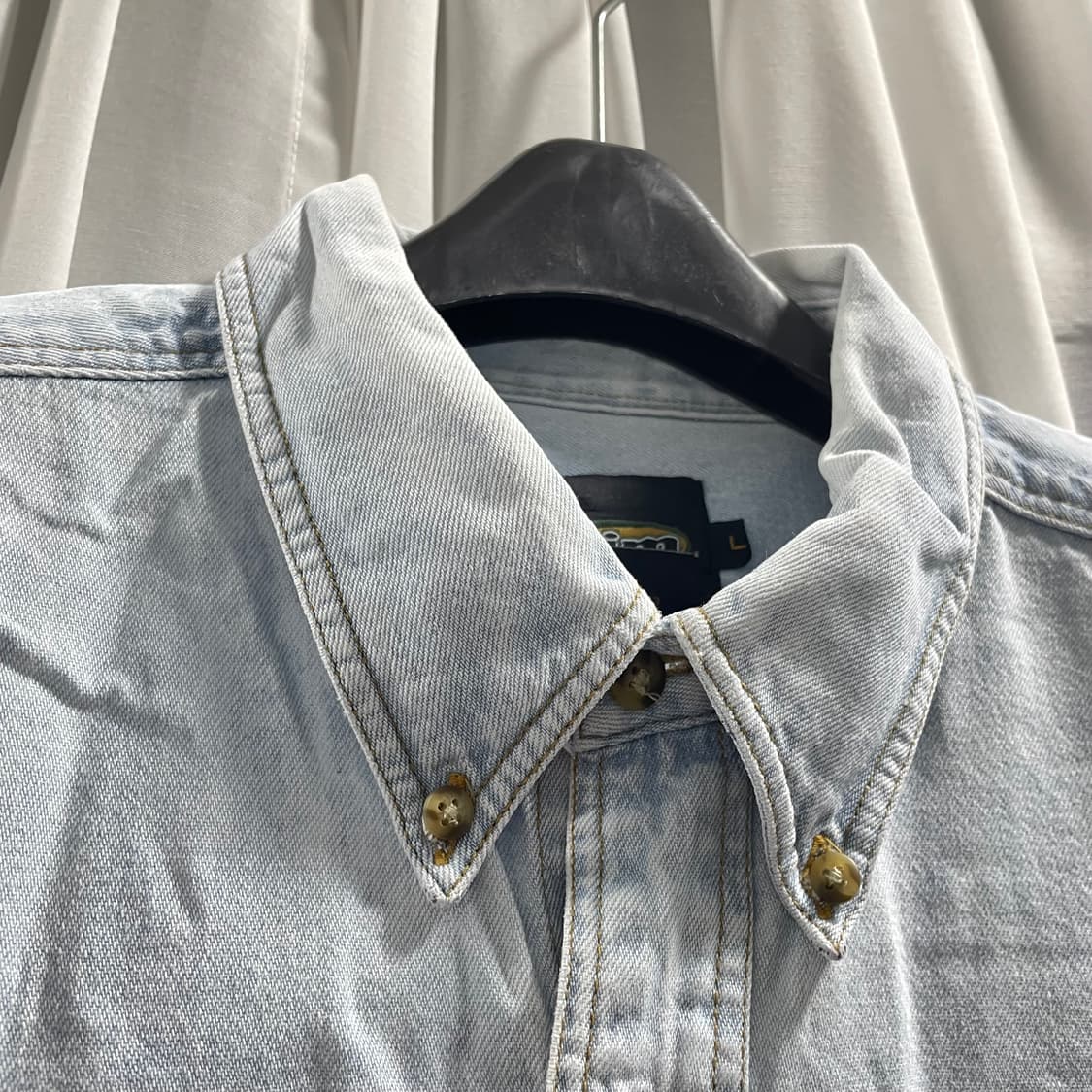 하드락 카페 굿즈/ 스카이돔 체스트로고 데님 셔츠/ L 상품이미지3