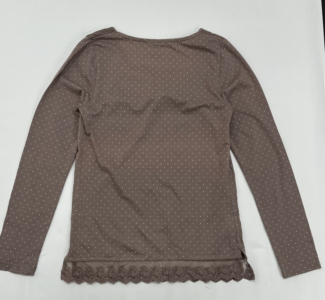 🤎라떼갸루 양털 코디세트🤎 도트 레이스 양털 떡코 러블리 조끼 상품이미지6