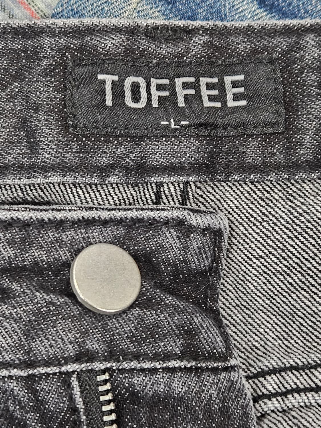 토피(TOFFEE) 흑청 와이드 데님팬츠 L 상품이미지3