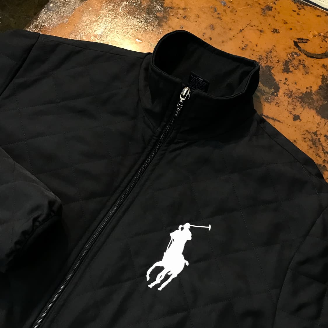 USA 폴로랄프로렌 블랙 집업 퀼팅 자켓 남성 105 사이즈 상품이미지4