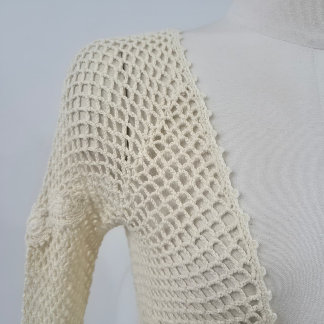 PACIFIC COAST 아이보리 크로셰 니트 가디건 상품이미지4