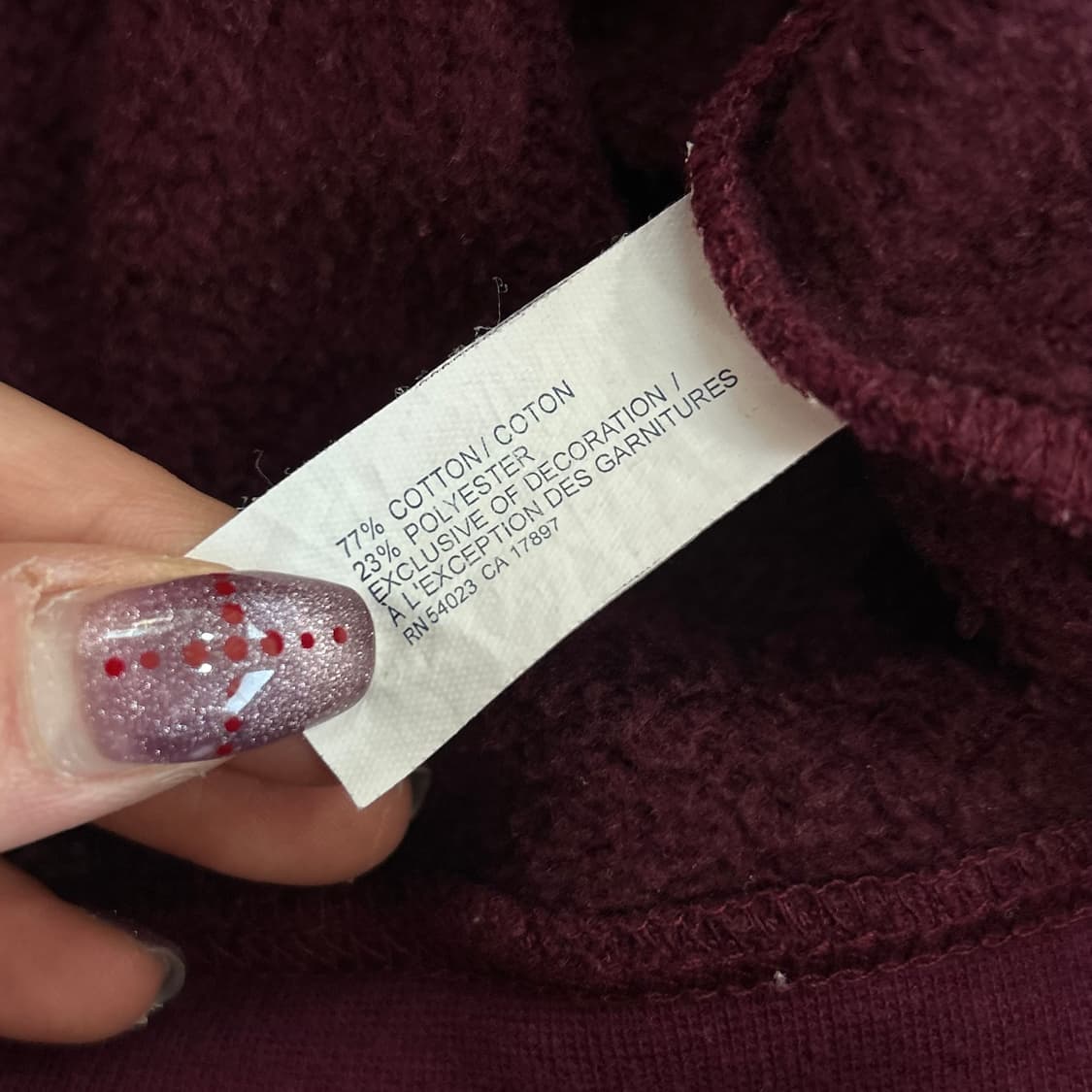 Gap 갭 라이트 핑크로고 버건디 후드티 상품이미지6