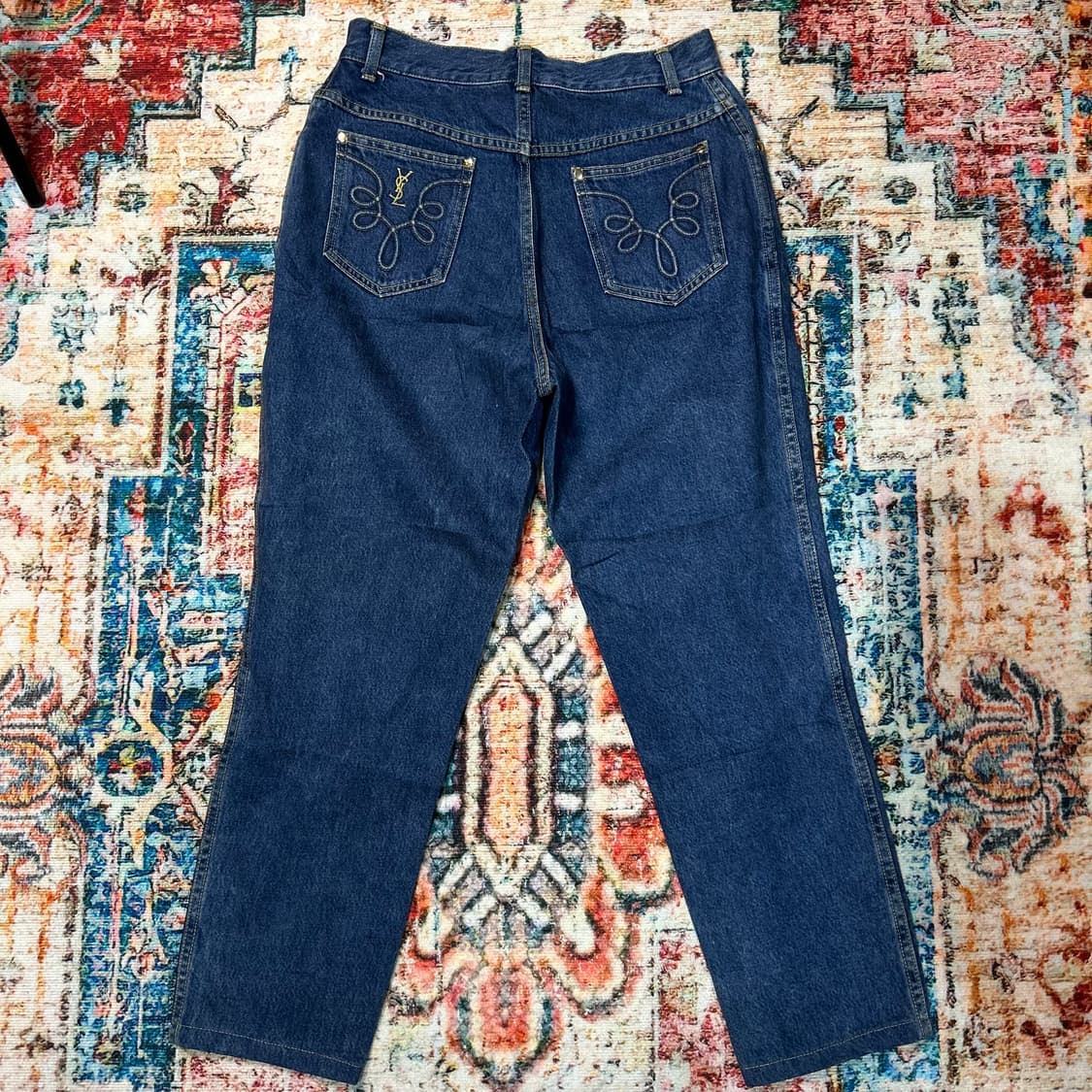 [28] 90s 입생로랑 자수 데님팬츠 상품이미지2