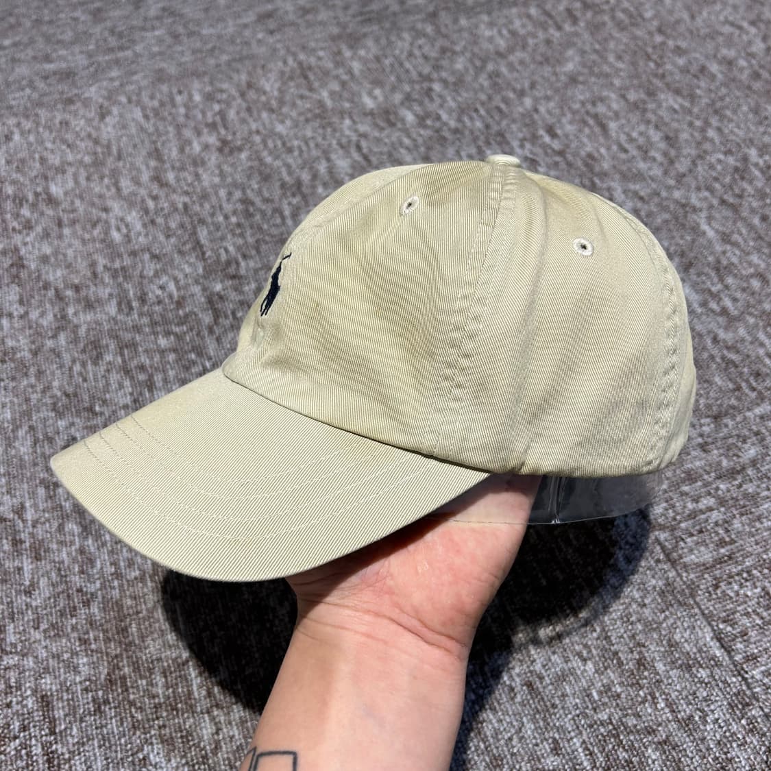 폴로 랄프로렌 카키 베이지 볼캡 모자 가죽스트랩 상품이미지3