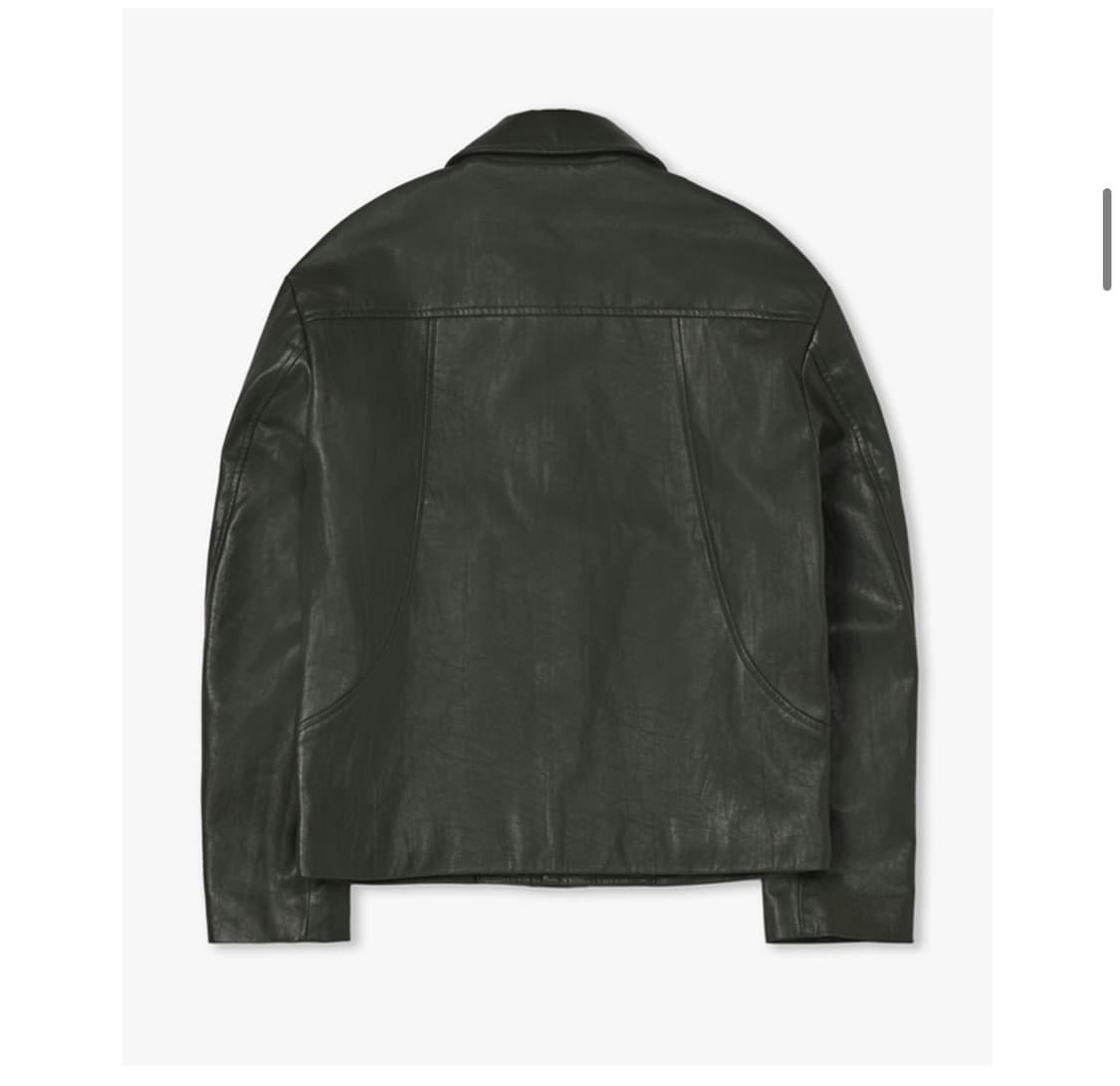 르마드 비건 레더 절개 자켓 - 딥그린 3size 상품이미지3