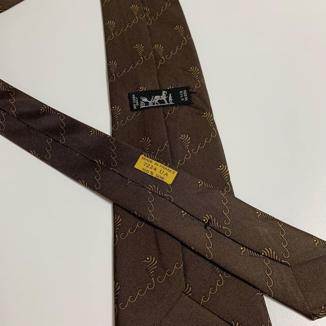 에르메스(HERMES) 기하학적패턴 명품 프랑스100실크 정장넥타이 A+ 상품이미지6