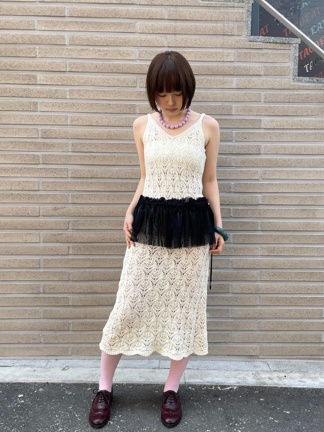 crochet knit dress 상품이미지1