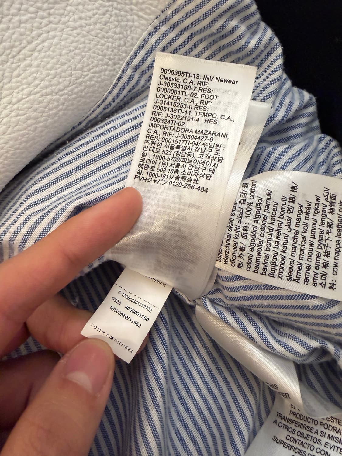 타미힐피거 아이비리그 바시티 가죽 자켓 네이비 상품이미지6