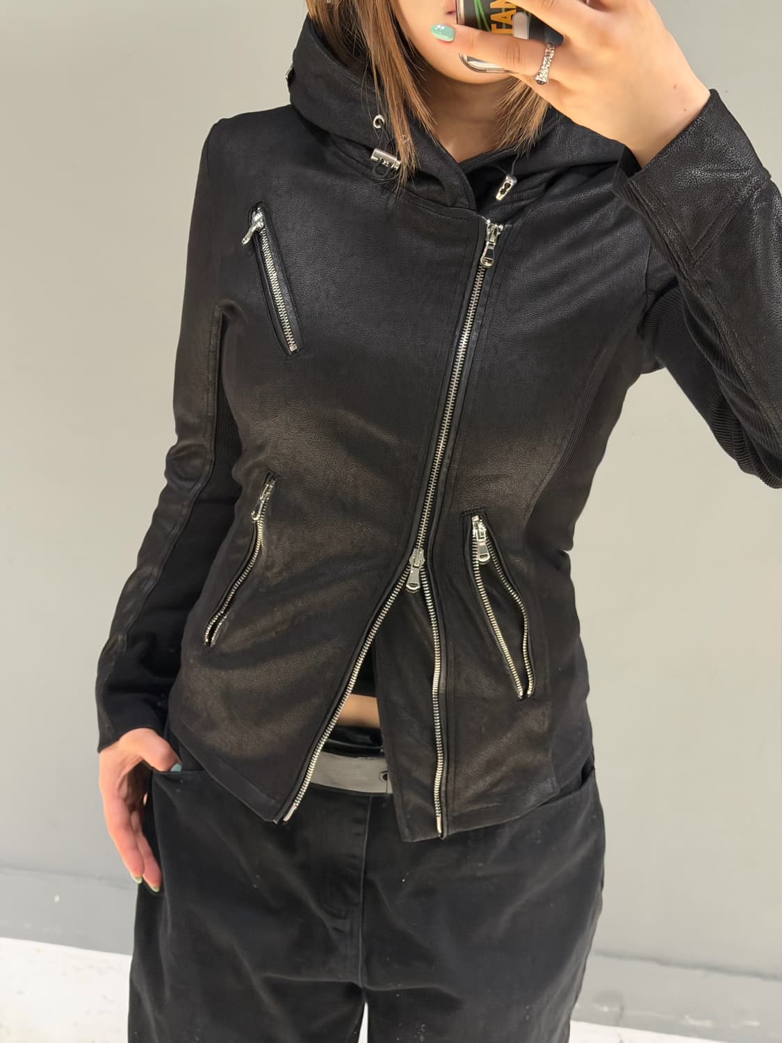 Johnny wolf asymmetric design jacket  상품이미지5