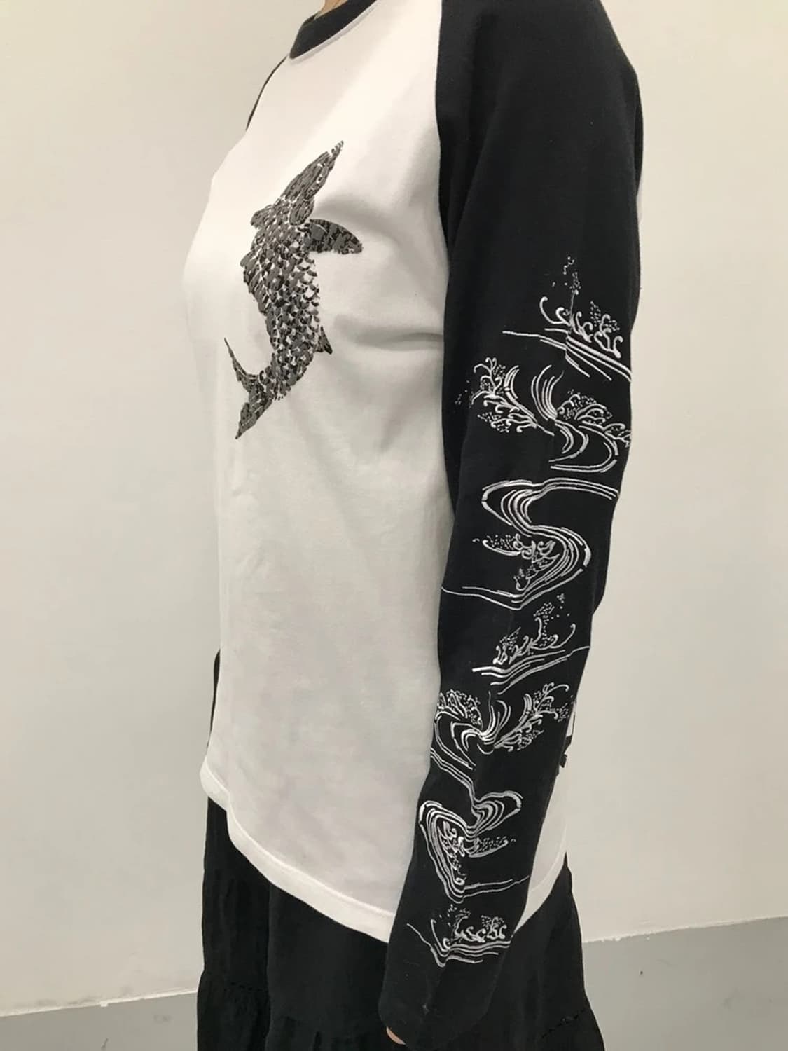 JPN Koi Fish Sakura Raglan Long Sleeve 상품이미지4