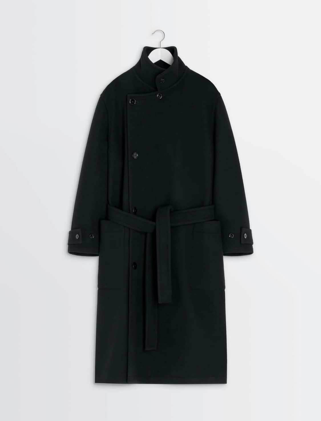 (L) 르메르 25FW 랩코트 블랙 상품이미지1