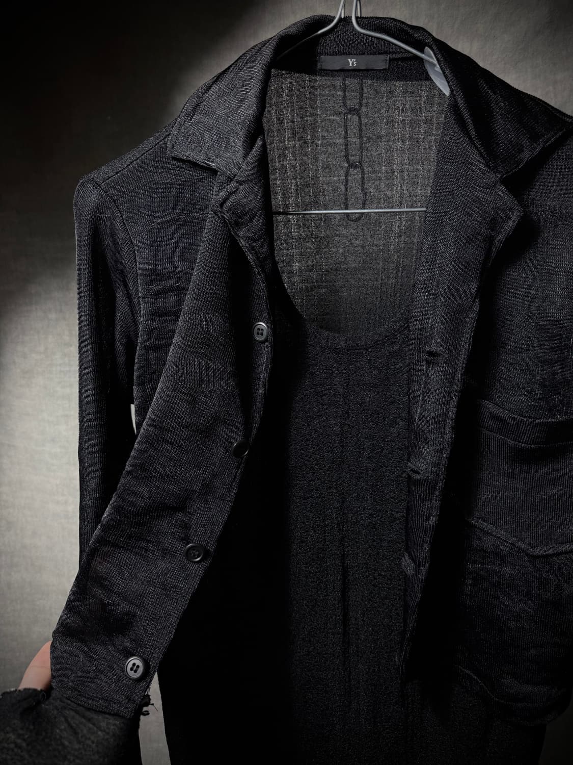 Y’s Yohji Yamamoto Layered Knit Jacket 상품이미지5