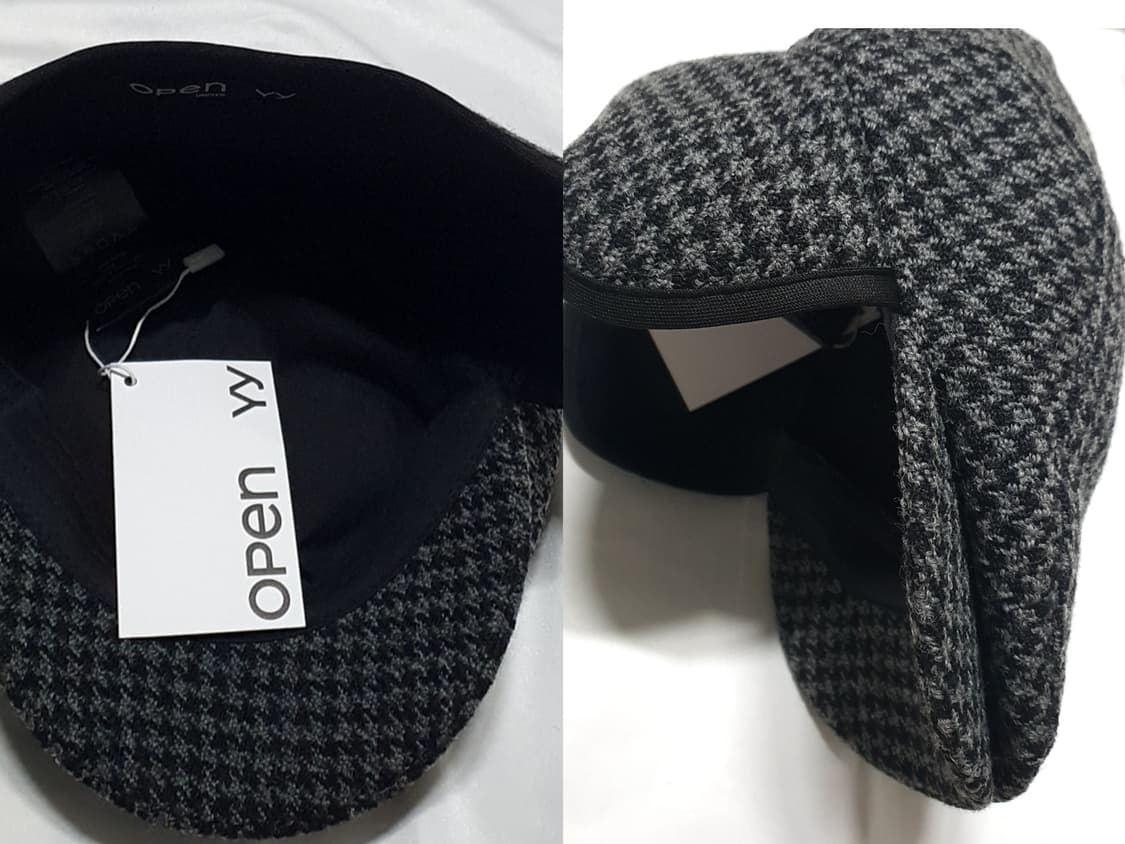 제비체크 오픈와이와이 해리스 트위드 바이시클 폴더블 이어 플랩스 볼캡  상품이미지8