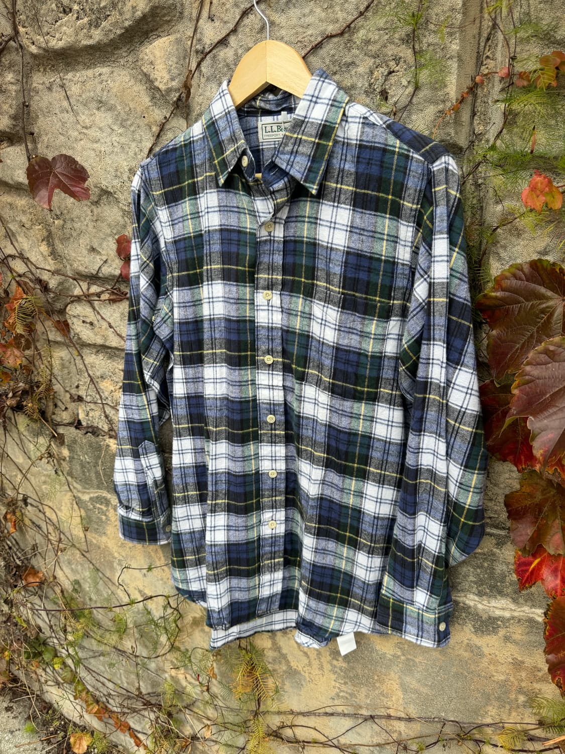 90s 엘엘빈 usa 빈티지 체크 패턴 플란넬 셔츠 S 상품이미지3