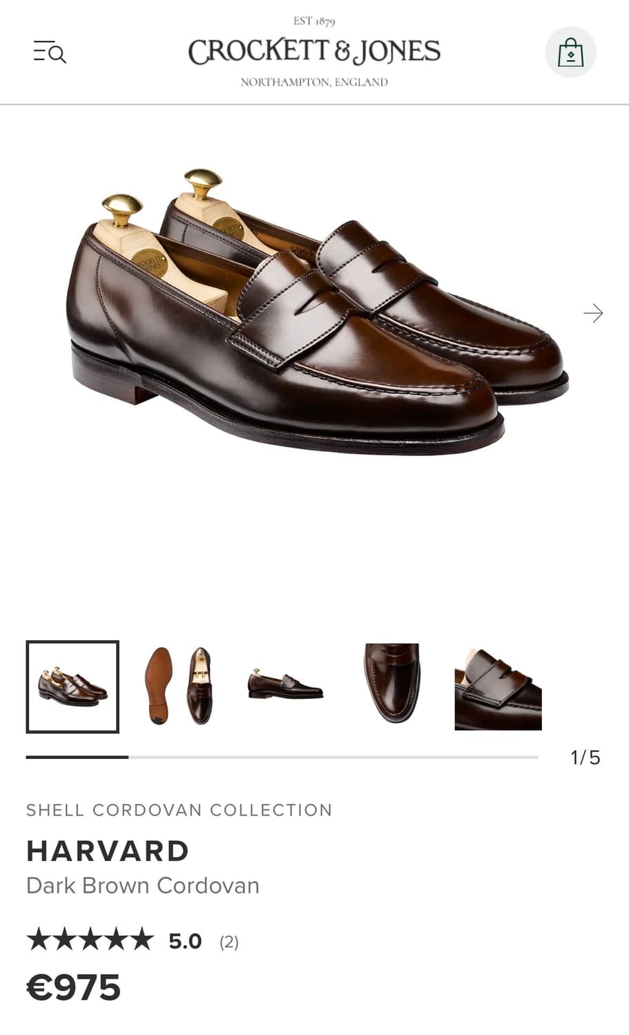 크로켓앤존스 하버드 코도반 로퍼 (8E) 상품이미지8