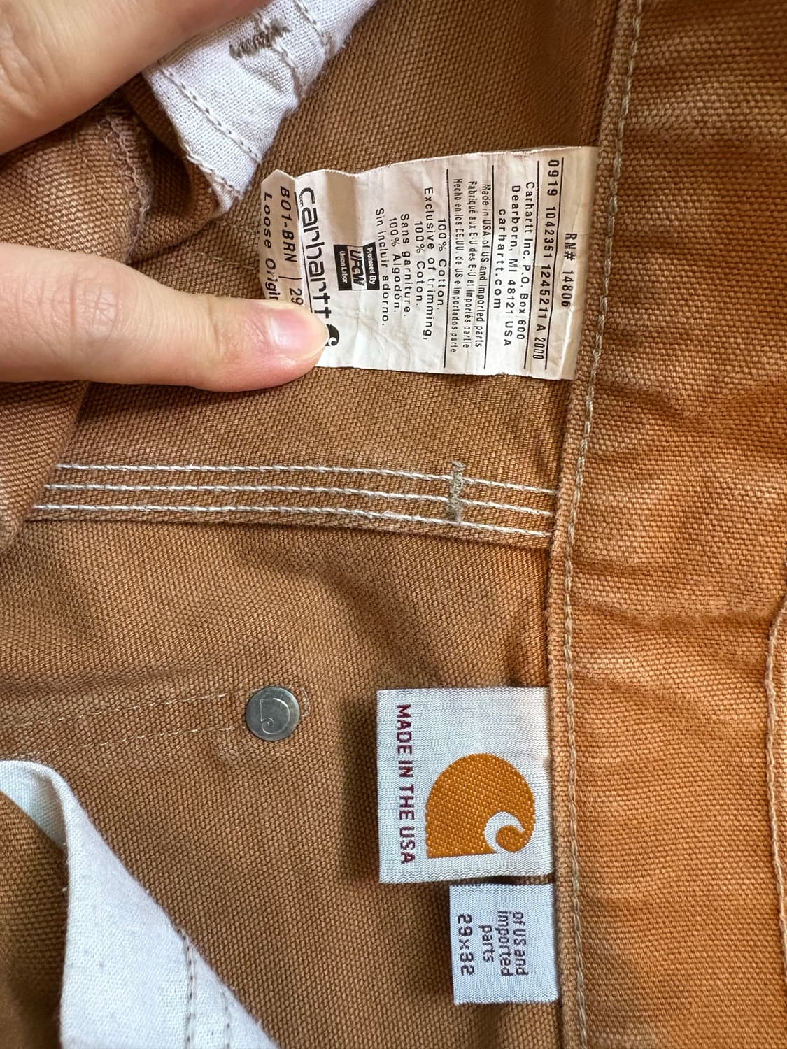 칼하트 더블니 28x32 made in usa 상품이미지3